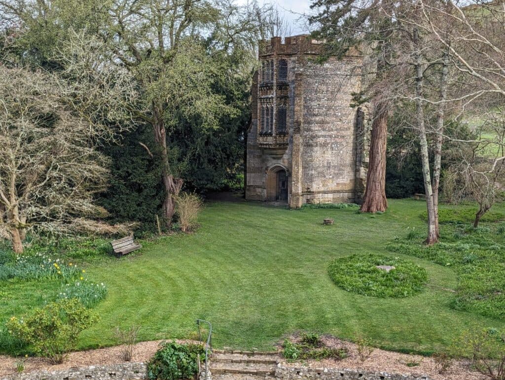 Abbey courtyard at Cerne Abbey