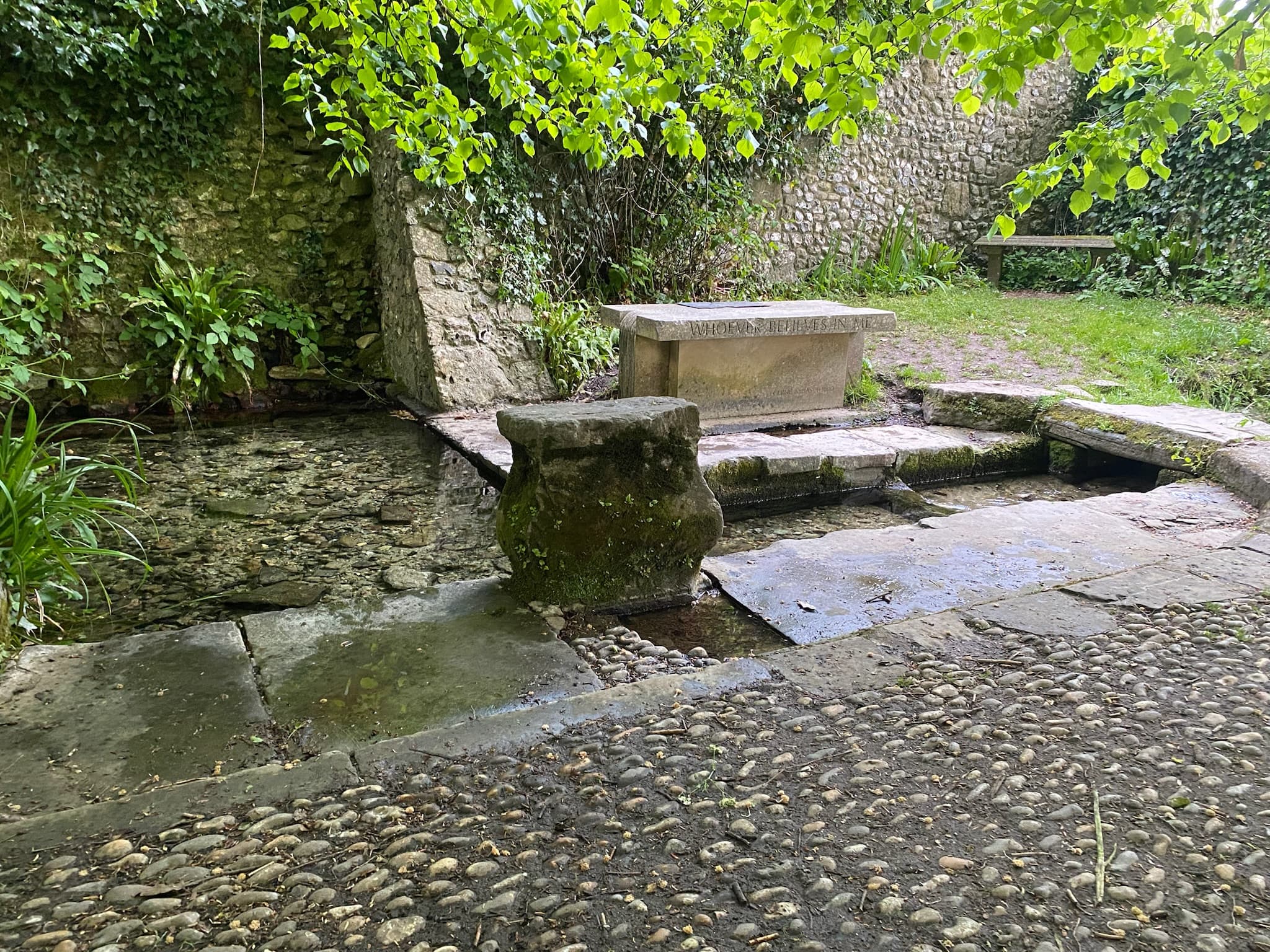 St Augustine's Well, the spring in the churchyard at Cerne Abbas